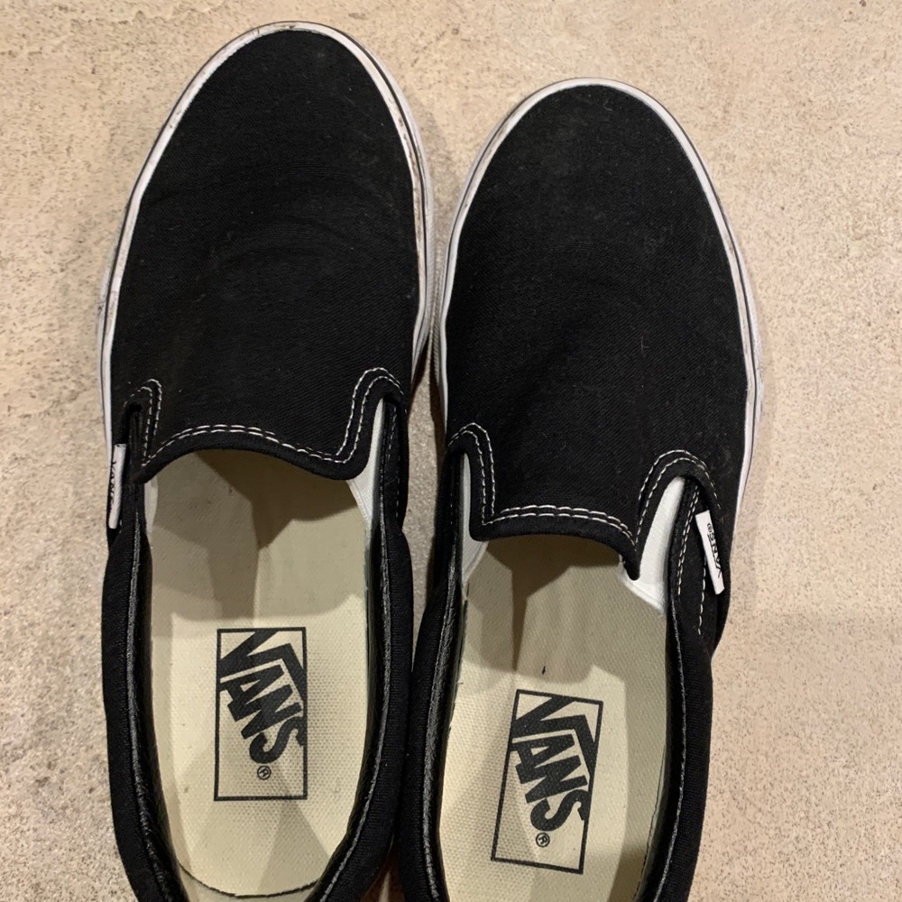 Black Slip On Vans